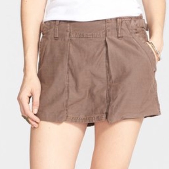 Free People Pants - NWT Free People Brown Mini Utility Skort Shorts 0